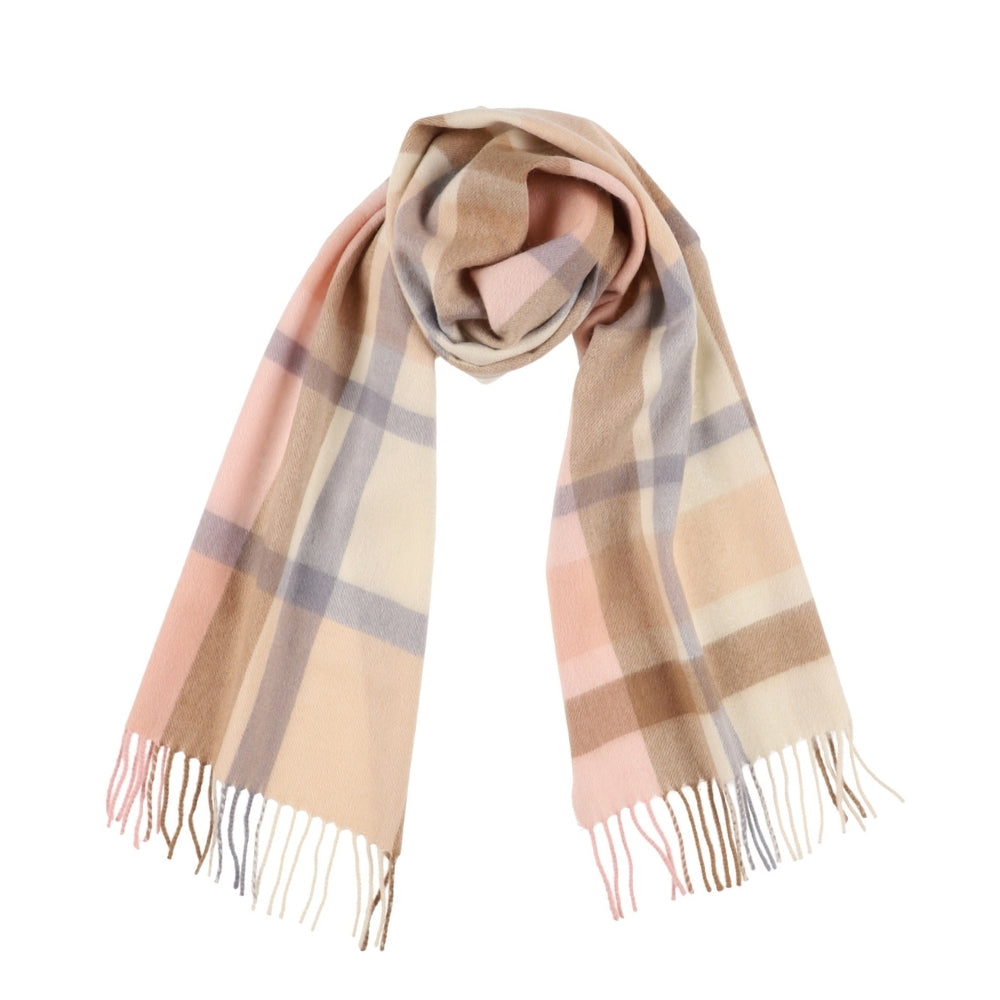 Karierter Schal aus 100 % Wolle in Beige – London (4)