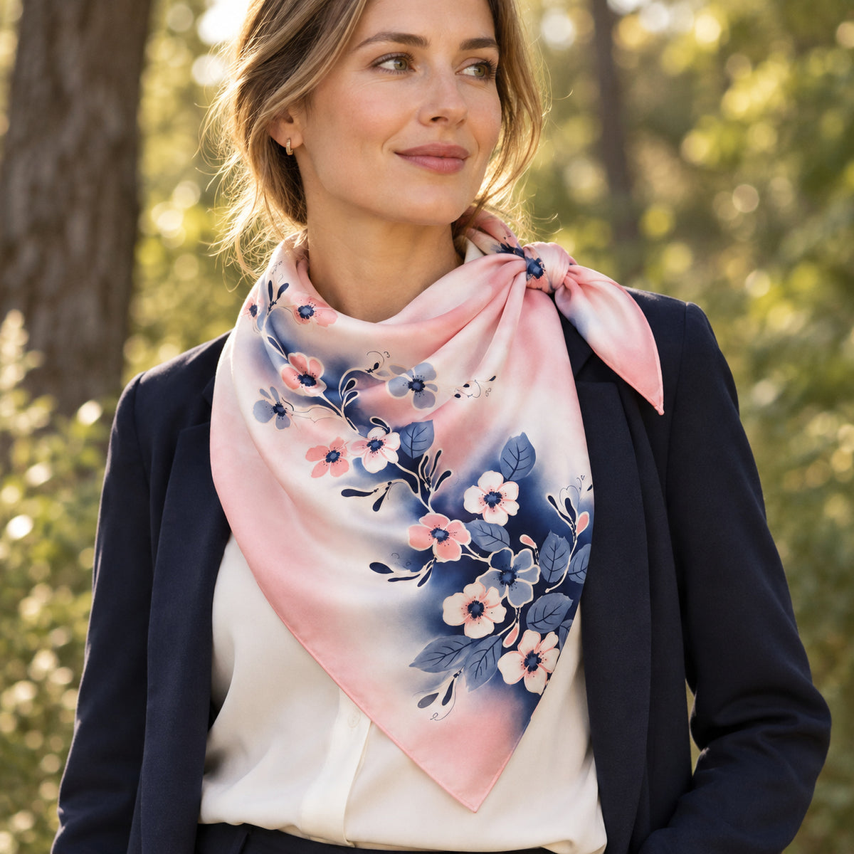 Rosa Seidentuch 90x90 (Test)